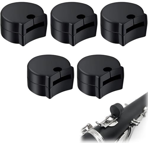 Gummi Daumenschoner für Klarinette, Musikinstrumente Schutz Zubehör 5er Pack, Schwarz