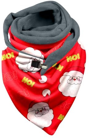 Weihnachtsschalen Damen Dreieckschal Dreieckstuch Damen Schlauchschal Baumwolle Dreieckstuch Herbst Winter Warm Weihnachten Drucken Scarf Kuschelige Und Wunderschöne Elegant Farbig Farben Kuschelig