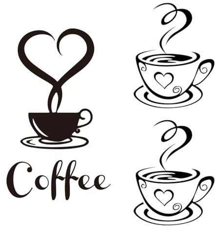 2 Fogli Di Adesivi Murali Caffè, Adesivi Murali, Adesivi Decorativi Fai Da Te, Adesivi Murali Bar Cucina, Adesivi Decorativi Per La Casa
