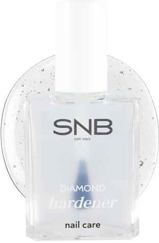 SNB Professional Nail Hardener with Diamond Powder 15 ml - Strengthens Thin and Brittle Nails - Nano Technology for More Strength and Shine - Easy to Use | Nail Care | Diamond Hardener
