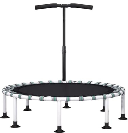 Jumpsport-Trampolin für Erwachsene, Calmmax Rebounder mit Beingurten, Saugnäpfen und federloser elastischer Schnur für Zuhause, Fitnessstudio, Indoor-Outdoor-Training, 102 cm