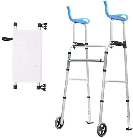 OLSKFUH Faltbarer Rollator, Gehwagen, Gehhilfe Für Senioren, Progressiver Hochständer-Gehwagen, Höhenverstellbar, Robuste Roll-Tritthilfe, Tragkraft 180 Kg, Gehhilfe Zum Teilen