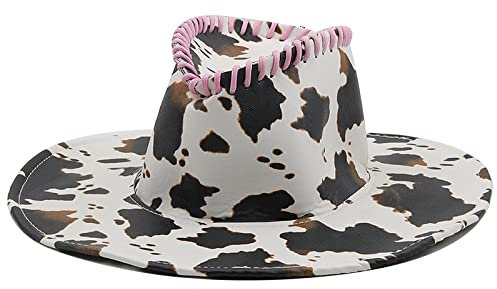 WUFANGBU Fedora Trilby Filzhut Hut Cowboyhut Süßer Retro Modischer Urlaubs- Und Reisehut Für Frauen M (56-58Cm) 4