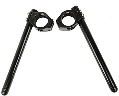 TCT-MOTORPARTS 43mm Clip On Fork Handlebar Fit For Yamaha YZF R6 Honda CBR1100XX 1999-2004; Kawasaki ZX11 ZZR1100 1990-1997