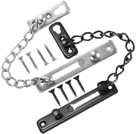 LOORGVEL 2Pezzi Catena Sicurezza per Porta Acciaio Inox per Porte e Finestre Sicurezza e Protezione Affidabile per Residenziali