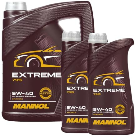 7L MOTORÖL MANNOL ÖL EXTREME 5W-40 MN7915-5 für MB VW OPEL RENAULT PORSCHE FIAT MOTORENÖL (7LITER) + INSPEKTIONSAUFKLEBER