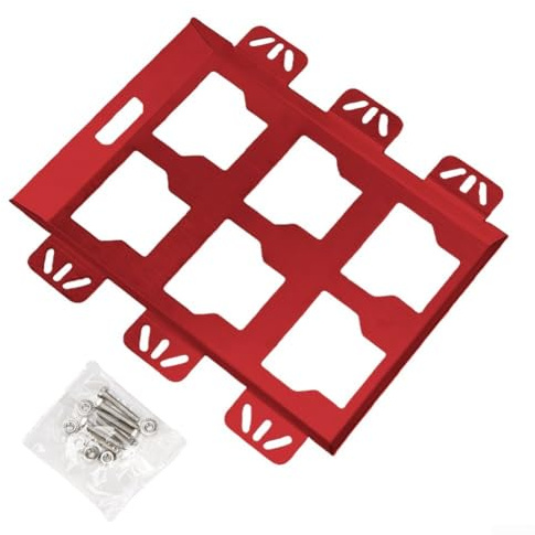 Marchfunny Mounting Plate For Compatible For Tool Storage With Stainless Steel Build Provides Secure For Tool Organization On Vehicle Walls Floors Supports 50 lbs Weight (Red)