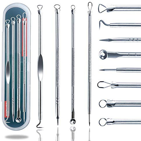 ZTRHYOO Removedor de puntos negros, herramienta extractora de comedones, el mejor kit de eliminación de acné, tratamiento para manchas, puntos blancos, eliminación de granos para nariz y cara sin