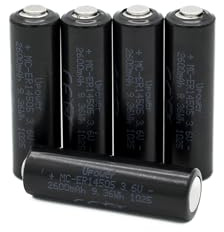 Master Cell U-Power ER14505 3.6V LS14500 AA – Batería de Litio Li-SOCl₂ 2600 mAh No Recargable | Pack 5 Unidades | Alta Duración