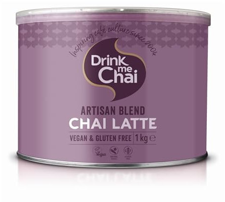 Drink me Chai Artisan Blend Chai Latte 1kg (Pack of 1), Just Add Milk, Vegan & Gluten Free Chai Latte Powder (50 Servings Total)