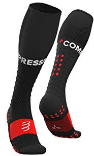 Compressport Full Socks Run, Calze di Compressione Unisex-Adult, Nero, T1