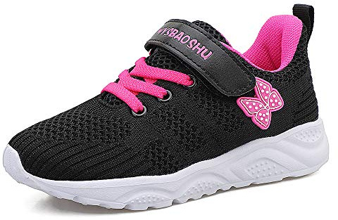 Zapatillas Deportivas Niñas Bambas Ligero Niña Tenis Nina Zapatos Casual Niñas Zapatillas para Correr Niñas 26 EU,Negro