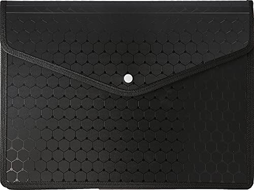 MPM Quality Plastic folder for documents - Dokumententasche Sichttaschen mit druckknopf und Kleine Tasche für Dokument Speicherung