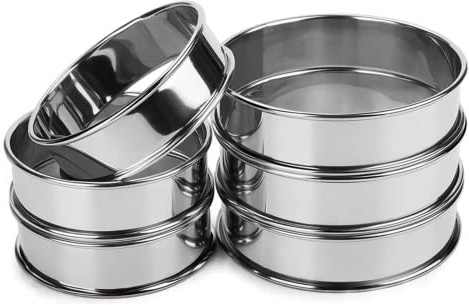 Serlium Tart Ring, 6 Pcs Double Volume Easy Demoulding Crumpet Rings DIY Stainless Steel Muffin Rings for Frying Fried Eggs Pancakes Mcmuffin Omelettes Crumpets (10CM)