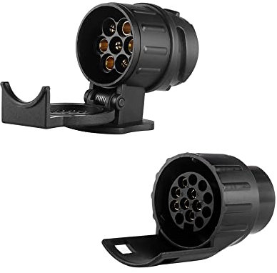 TAEUYYM Adattatore 7 a 13 Poli E Adattatore 13 a 7 Poli, 12V Adattatore Rimorchio 7/13 E 13/7 Poli Impermeabile Connettori, Adattatore Per Rimorchio Caravan Auto Camion (Adattatore 7/13 E 13/7 Poli)
