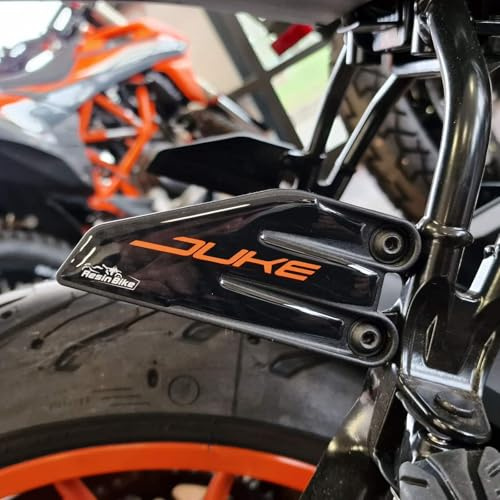 Resin Bike Aufkleber Motorrad Kompatibel Mit KTM Duke 125 200/250/390 2017-2023. Grip Motorrad-Fersenschützer vor Stößen und Kratzern. Klebstoff Harz Aufkleber Set - Stickers Made in Italy