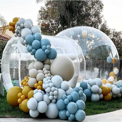MAYFABD Aufblasbares Blasenzelt PVC Kinder Party Ballon Bubble Haus Kinder Spaß Haus Clear Dome Aufblasbares Blasenzelt für Gewerbe Outdoor Hinterhof Garten Campingzelt,4m
