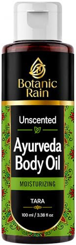 Botanic Rain Ayurveda Body Oil for Dry & Crepey Skin (Unscented) | Moisturiser for ageing skin, Supports firmness, Non-greasy after shower