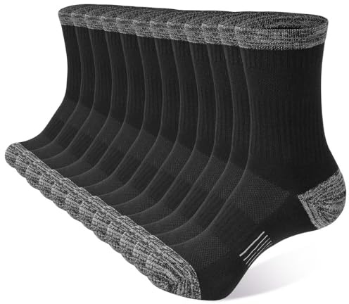 BUDERMMY Socken Damen 35-38 39-42 Wandersocken Damen Baumwolle Sportsocken für Damen Socken Atmungsaktiv Hochleistung Gepolsterte Laufsocken