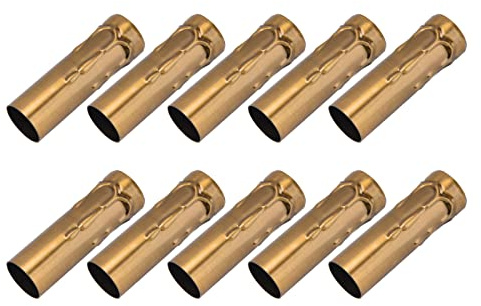 10 Pezzi E14 Tubo Metallico per Portalampada a Candela Manica 25x80mm e Accessori di Illuminazione per Base Lampada E14 Tubo Portacandele (Bronzo d'oro)