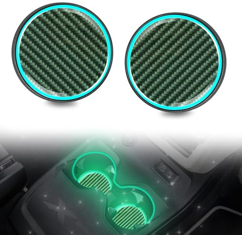Auto Untersetzer Auto Getränkehalter Einsatz 2 Stück Anti-Rutsch Luminous Getränk Untersetzer Universal Innenraum wasserdichte für Getränkehalter im Car