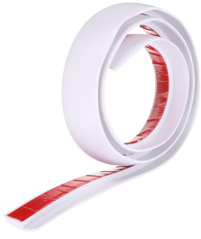 QUARKZMAN Bande de Transition de Sol 1,4 3,33ft en Pvc Auto-Adhésif pour Tapis vers Carrelage, Bordure de Transition à Coller pour Sols Inégaux Hauteur 5mm, Blanc