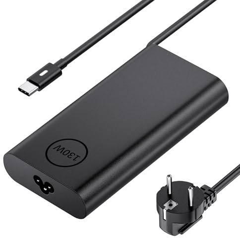 Chargeur USB C 130W Compatible avec Dell XPS 15 17 2en1 9500 9510 9520 9530 9575 9700 9710 9720 9730 Precision 5530 2en1 5550 5570 5750 3550 3551 3560 3571 5470 Latitude Type C Alimentation Adaptateur