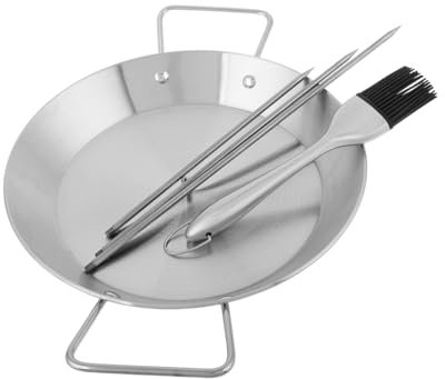 IWOWHERO Support À Brochettes Vertical En Acier Inoxydable Ensemble Complet De 3 Pointes Détachables Brosse Pour Shawarma