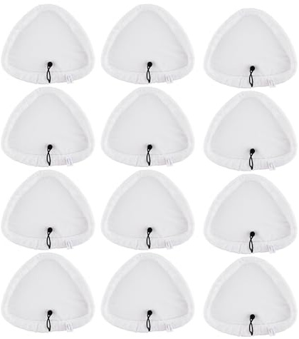 Sgizoku 12 panni triangolari universali per scopa a vapore compatibili con pulitori a vapore H2O: per panni in microfibra H20 HD/X5, ricambio per Vax/Viledas/Russell, lavabili e riutilizzabili