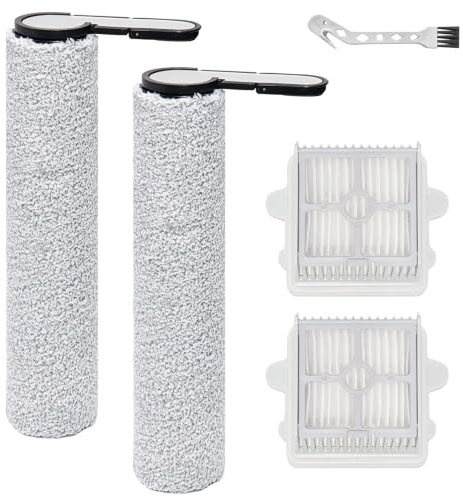 Replacement Parts for Roborock F25/ F25 GT/ F25 Ultra/ F25 Combo/ F25 ACE/ F25 RT/ F25 LT/ F25 ALT/ F25 XT/ F25 ACE Combo/ F25 BX Wet and Dry Vacuum Cleaner, Accessory 2 Roller Brush + 2 Filters