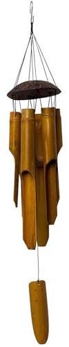 Pfjsseey Bamboo Wind carillons, carillons éoliens de 25 Pouces à l'épreuve des intempéries, Vent de Vent avec Un Ton Incroyable, Suspendu pour l'extérieur, Le Jardin, Le Patio, Le Bambou à la Maison
