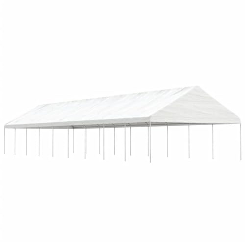 Générique Belvédère avec Toit Blanc 20,07x5,88x3,75 m polyéthylène,Auvents & abris,151.76KG-3155525