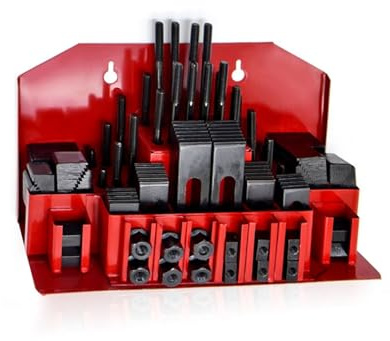 Juego de 58 piezas de sujeción for fresadora, kit de sujeción for fresadora, juego de tornillos de fijación universal, piezas de procesamiento de placa de presión Para bricolaje