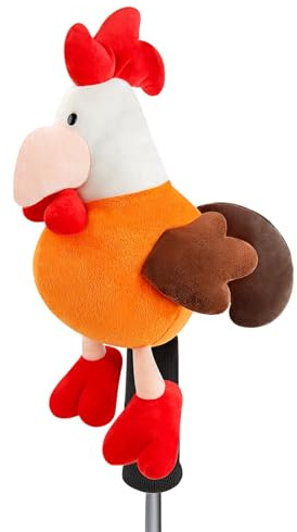 RLOMUTE Golf Club Wood Head covers for Fairway/Hybrid(F.H) - Chicken Novelty Golf Club Headcover Soft Animal Wood Driver Head Cover Dust Proof Portable Funny Gift for Women Men Golfer Kids