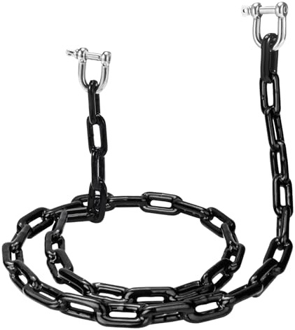 QZWEXAZ Cadena de ancla recubierta para barco de 1/4 pulgadas x 4 pies con grilletes de acero inoxidable, cadenas de anclaje para barcos, kayak