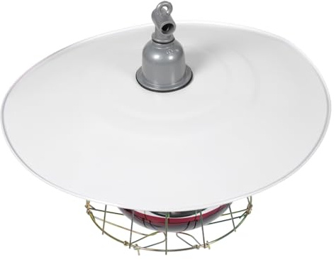 NUOBESTY Lampada Riscaldante per Gabbie Animali con Rete Protettiva Antimorso Luce Termica Affidabile per Polli Pecore Anatre e Cani con Portalampada in Ceramica Colore Colore Casuale