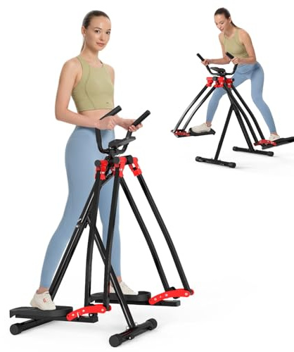 HOTWAVE Air Walker Exercise Machine, Home Space Walker Aerobic Stepper, Foldable Elliptical for Small Spaces - Cross Trainer Glider Exercise Machine for Men and Women Fitness Equipment