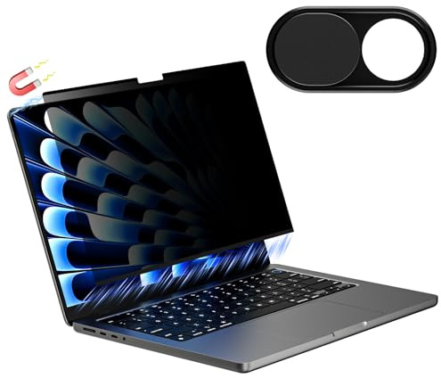 CloudValley Magnetic Privacy Screen for Macbook Pro 16 & 16.2 Inch 2021-2026(M1, M2, M3, M4, M5, Pro, Max), Easy On/Off Removable Matte Anti Spy Glare Blue Light Filter with Camera Cover | 2021-2026(M1, M2, M3, M4, M5, Pro, Max), Easy On/Off Removable Matte Anti Spy Glare Blue Light Filter with Camera Cover