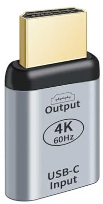 Adattatore da USB-C femmina a HDMI maschio 4K a 60Hz, convertitore video USB 3.1 Gen 2 per laptop, tablet e telefono