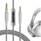 GEEKRIA Audio Cable with Mic Compatible with Bose QC Ultra/45/35II/35/700 Headphones Cable, 3.5mm to 2.5mm Replacement Stereo Cord with Inline Microphone and Volume Control (4 ft/1.2 m)