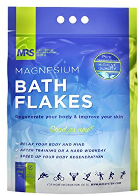 Finest Magnesium Bath Flakes, Epsom Salt, Bath Salts, Body Muscle and Foot Soak, Regenerate Body and Mind, Mined in Germany Ancient Zechstein Seabed, MRS Magnesium Regeneration System, 4kg - 8.80 lb