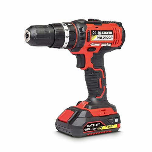 Taladro atornillador percutor a batería 18V, 2 Bat. 4.0Ah PROFESIONAL, con 3 funciones PBL 2024 PK