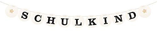 renna deluxe SCHULKIND Girlande für Einschulung Gold Deko für Schulanfang Schulbeginn Banner Schule Jungs Mädchen | Handmade in Deutschland