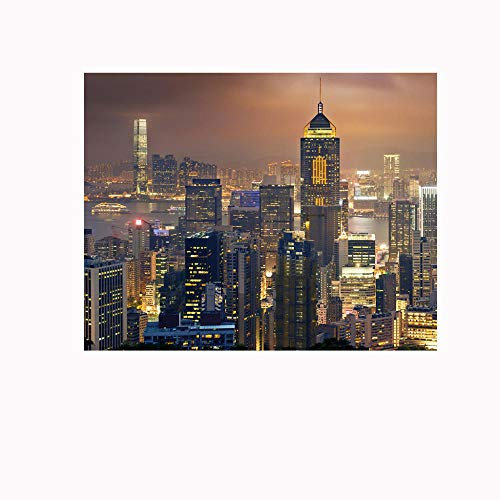 Fotomurales Autoadhesivo la vista de la ciudad 200x140cm Decoración de Pared decorativos Murales moderna de Papel Pintado Sala Living Oficina Dormitorio