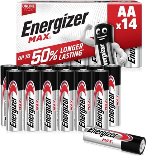Energizer Max - Piles AA (Lot de 14) - Alcaline 1,5V - Énergie Longue durée - Idéales pour Les appareils du Quotidien - Emballage 100% Recyclable - Conservation 10 Ans [Exclusivité Amazon]