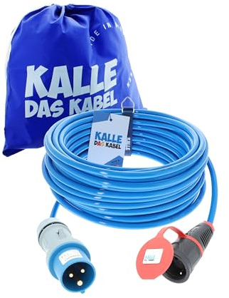CEE Adapterleitung Kalle Blue Extreme CEE auf SCHUKO 3G 2,5mm² 20 Meter
