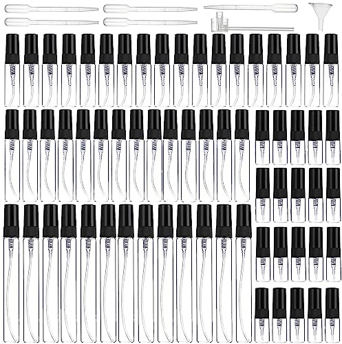 SENENQU 107er-Set 2ml,3ml,5ml,10ml Parfumzerstäuber Glas, Mini Sprühflasche Parfum Transparent, Leer Zerstäuber Sprühflaschen, Duftproben Fläschchen für Parfüm, Körperpflege Flüssigkeit, Kosmetik