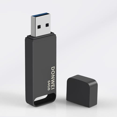 DONWEI USB 3.0 Flash Drive 64GB Memory Stick Thumb Drive with Transfer Speeds up to 108MB/S Read for Data Storage