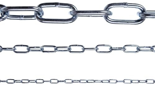 Constrabo® | Edelstahlkette langgliedrig DIN 763 | 0,5 m Ø 6 mm | Edelstahl 316 (V4A) | Rostfreie Edel-Stahlkette Meterware Rundgliederkette Absperrkette Sicherheitskette Rundstahlkette Hundekette