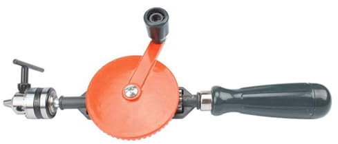 EsportsMJJ Perceuse manuelle 1/4 3/8 Double pignons Manivelle Capacité Outil de perçage manuel pour bois, plastique, acrylique, circuit imprimé, poinçonnage - 6,35 mm